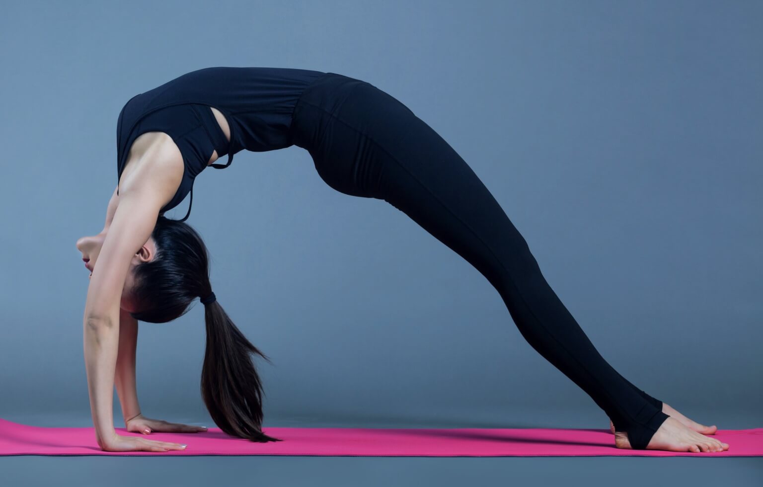 Yoga poses set gymnastics for healthy lifestyle Vector Image