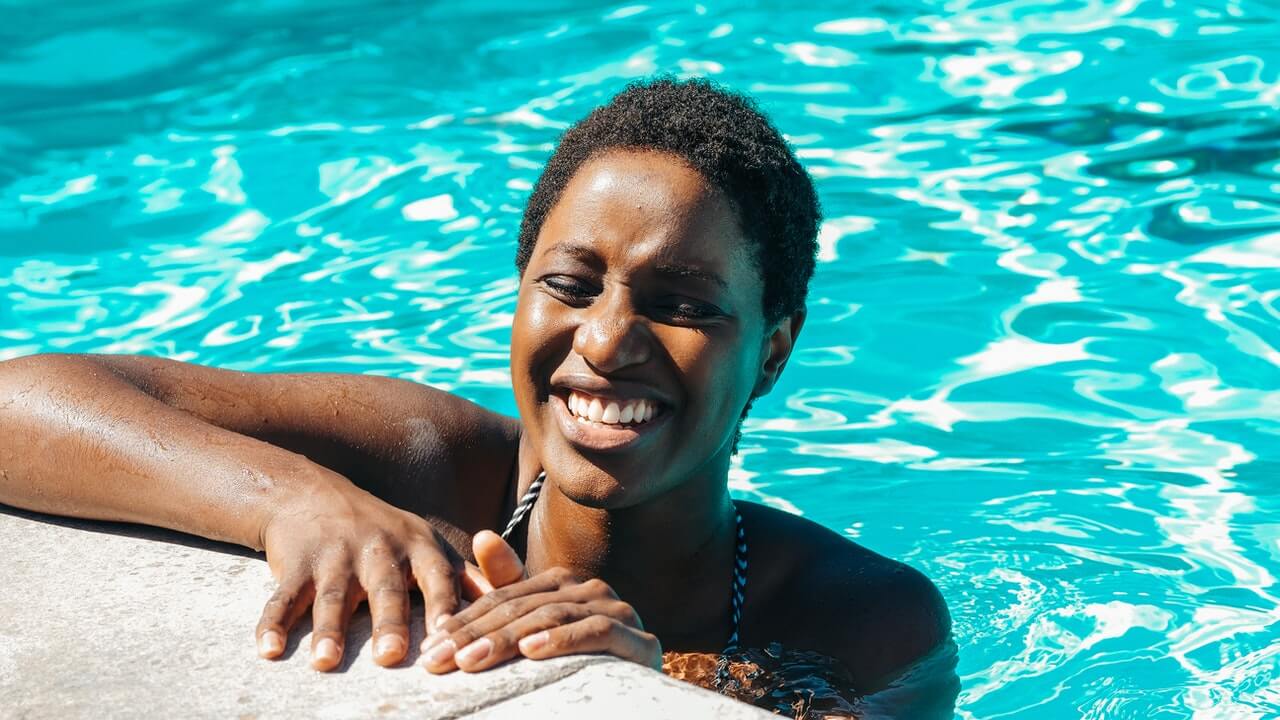 Swimming improving a woman's mood
