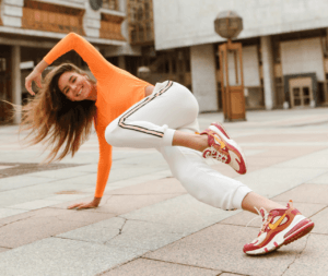 The benefits of dance represented by a street dancer