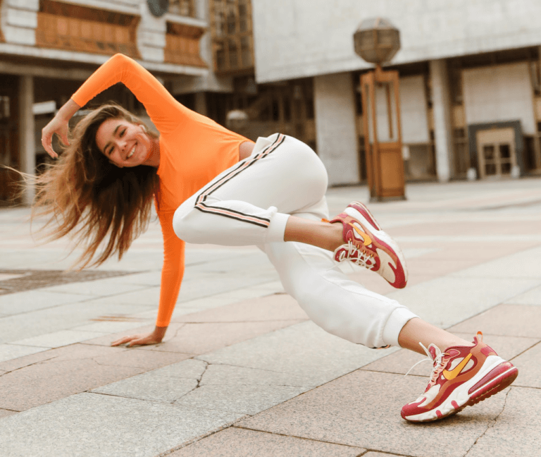 The benefits of dance represented by a street dancer