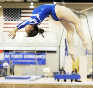 Gymnast in gymnastics club