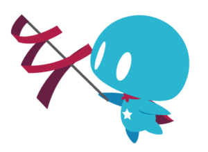 Hero with artistic gymnastics ribbon for gymnastics club software